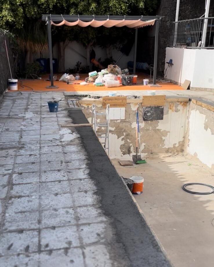 Antes - Reforma de piscina privada en Lanzarote