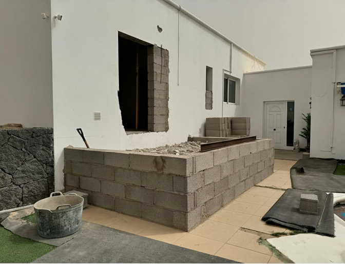 Antes - Ampliación y reforma exterior en Lanzarote