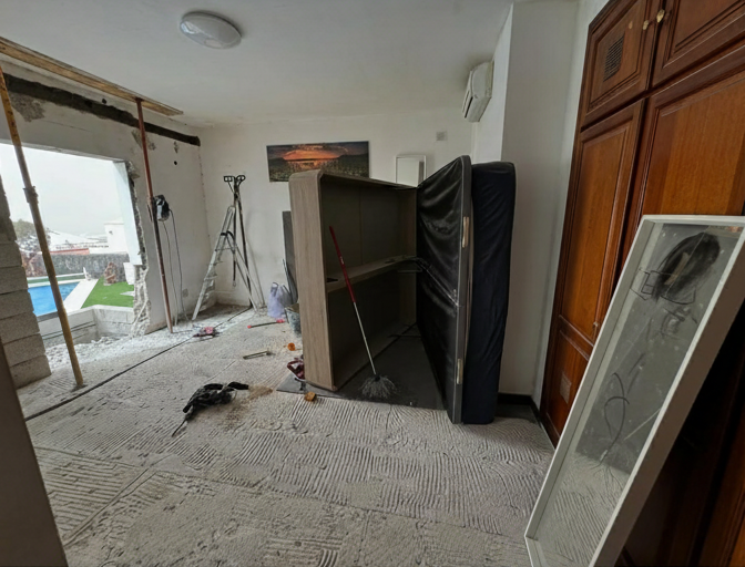 Antes - Reforma de dormitorio moderno en Lanzarote